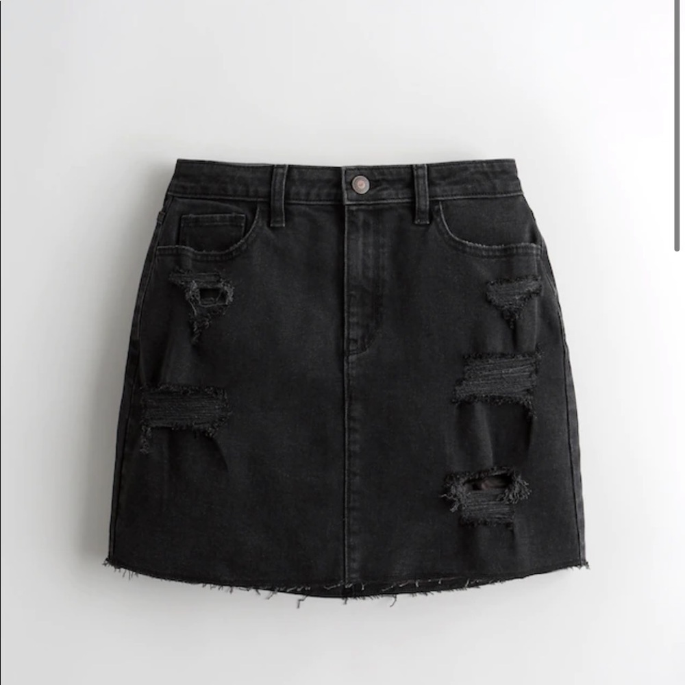 High Rise Denim Skirt